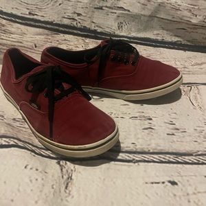 Vans sneakers, EUC, maroon, Wsize 7, Msize 5.5